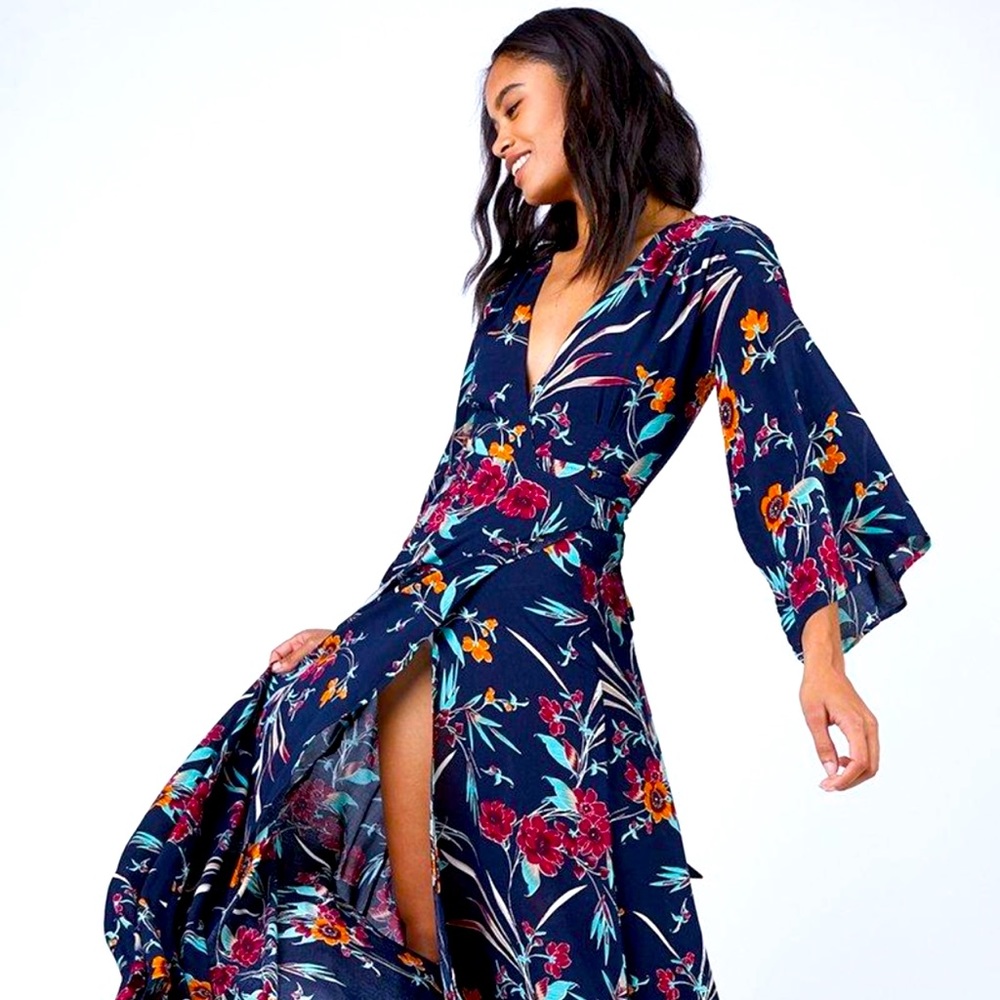 XIX Palms Wrap Dress / Kimono